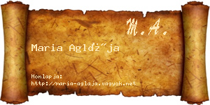 Maria Aglája névjegykártya